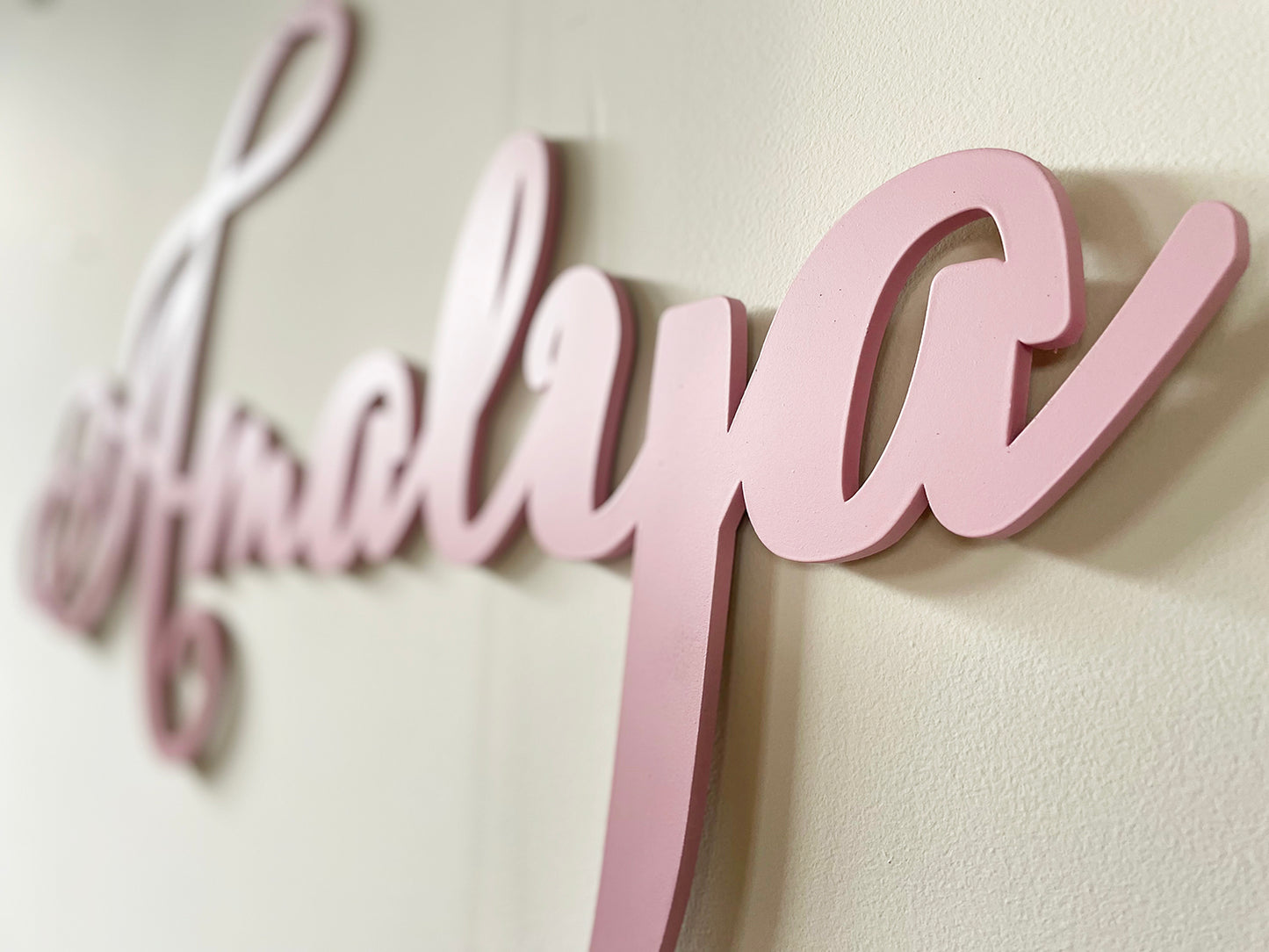 Pink Girl Baby Nursery Name Sign