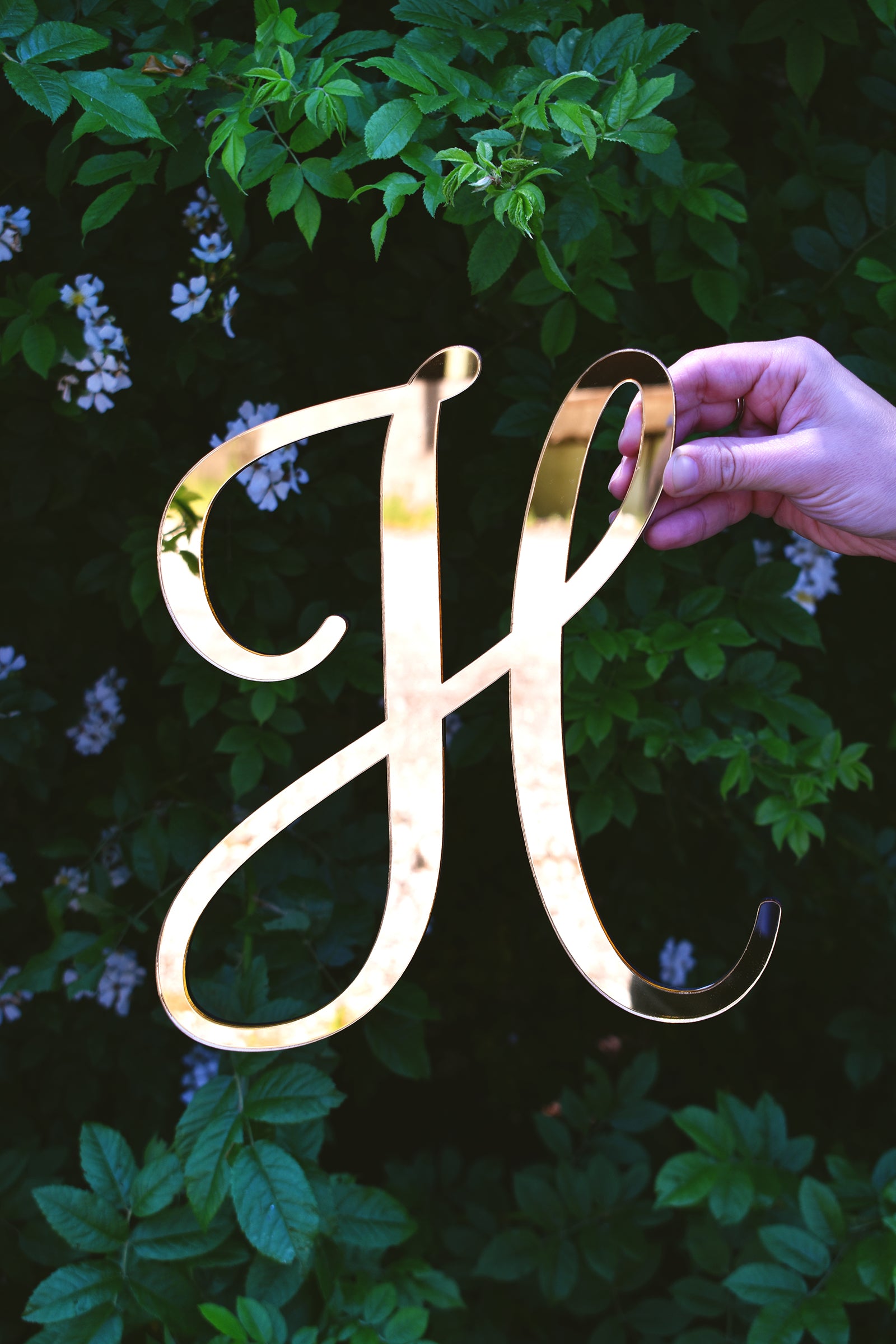 Mirrored Monogram wall Letters in Calligraphy Style - thebestcaketoppers