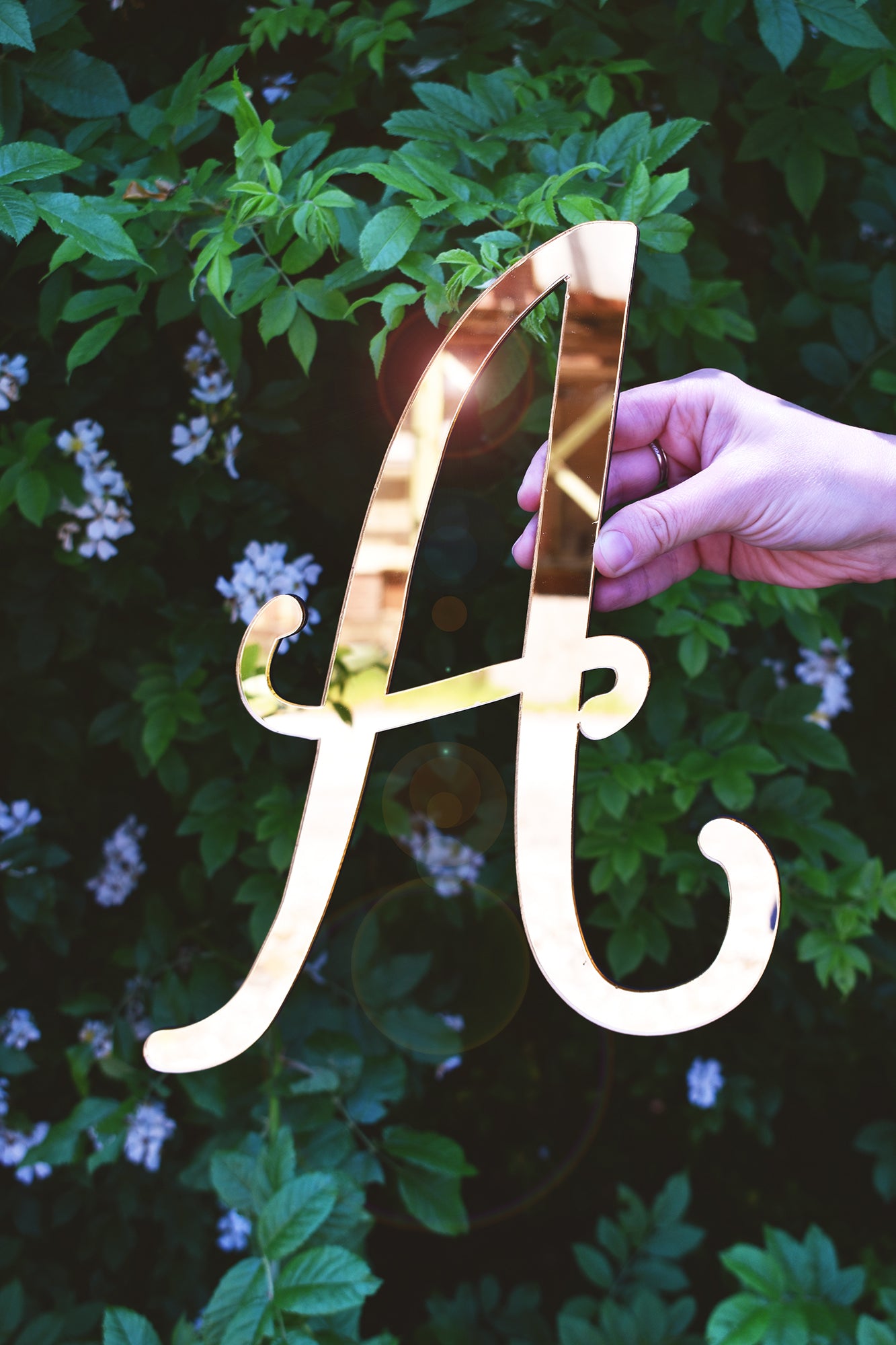 Mirrored Monogram wall Letters in Calligraphy Style - thebestcaketoppers