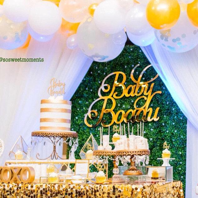 Mirrored Name Wall Sign in Custom Font - thebestcaketoppers