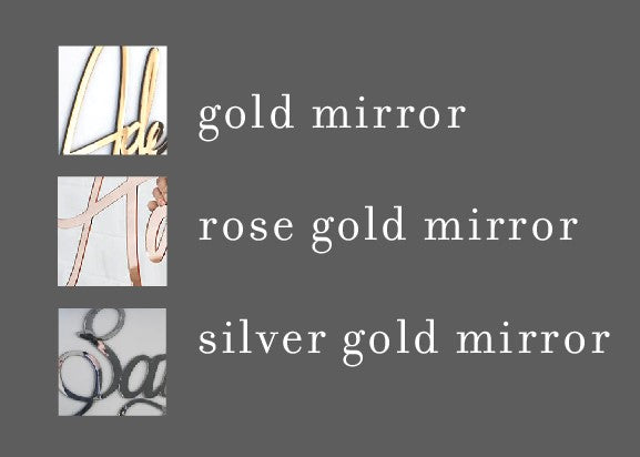 Luxury Name Mirror Sign