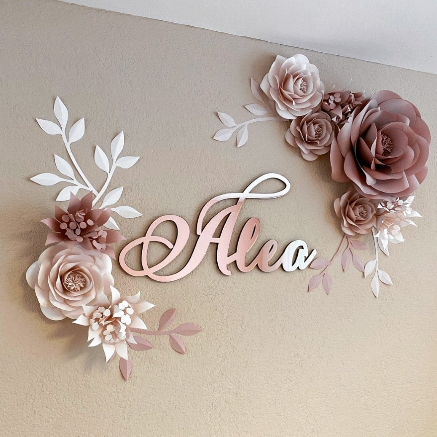 ROSE GOLD MIRROR NAME SIGN