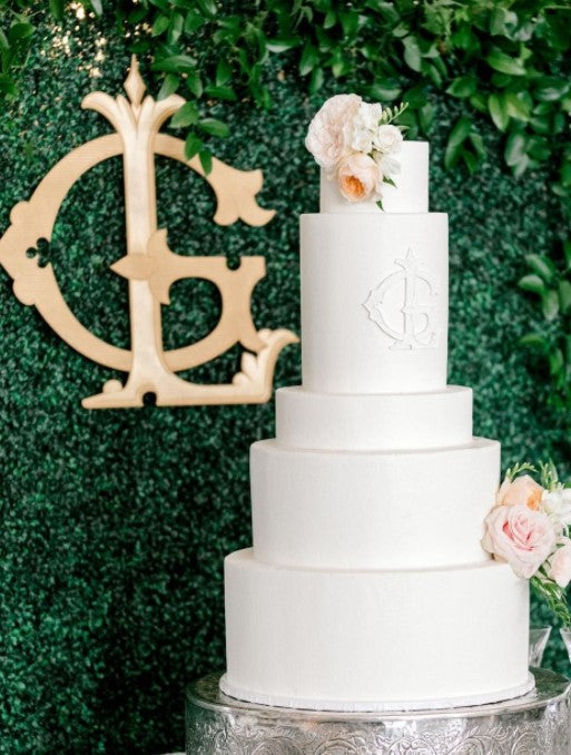 Shuler Studio wedding monogram for backdrop